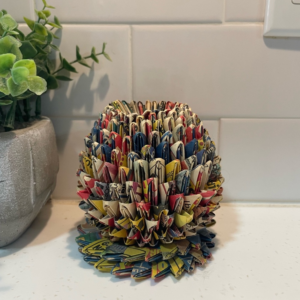 Colorful 3D Origami Paper Art Sculpture